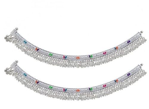 Touch Of Elegance And Style Party Wear Silver Anklet Gender: Women