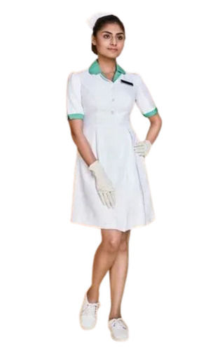 30 Inch Waist Short Sleeves Cotton Hospital Nurse Uniform For Female Collar Type: Polo Shirt