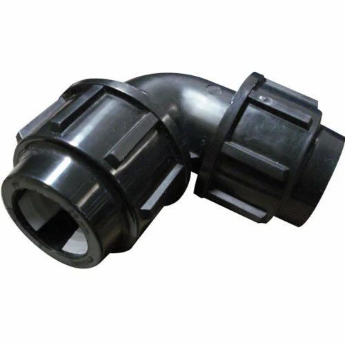 Black 5.3 Mm Thick 1.5 Inches Leak Proof Polished Finish Hdpe Pipe Elbow