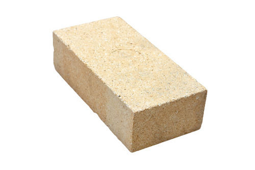 Cream 9X4.5X2.5 Inches Rectangular Solid Refractory Brick For Side Walls Use