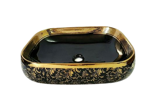 Black Ceramic Glossy Surface Designer Wash Basin