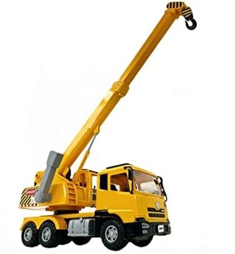 Yellow Hydraulic Paint Coated Mild Steel Body Truck Crane For Construction Use