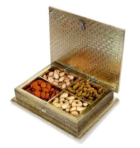 Square Shape Dry Fruit Box With 4 Cubes