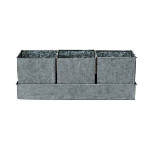 Zinc Rectangular Galvanise Iron Planters For Garden Use