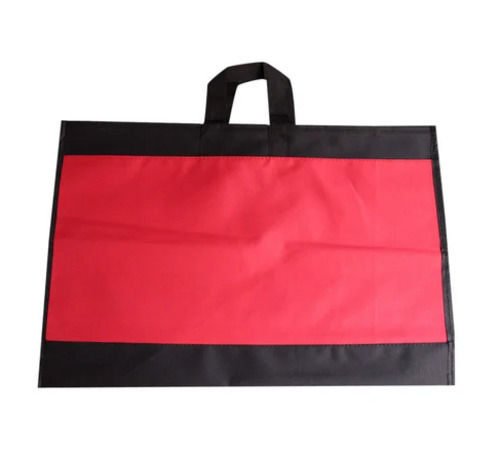 Red And Black 16X22 Inch Zipper Top Handled Matty Fabric Album Bag