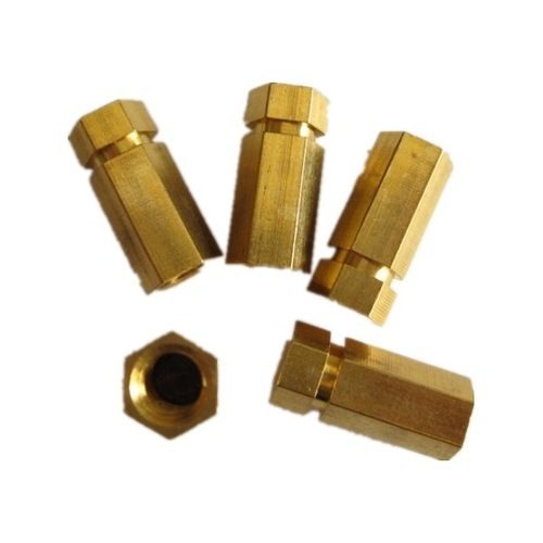 Golden Powder Coated 4mm Brass Knurling Insert For Electric Fitting