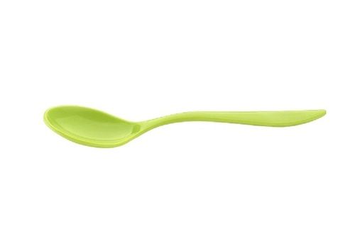 Green Long Shape 16 X 5 X 5 Cm Plastic Spoon (10 Piece In Pack) Hardness: Soft