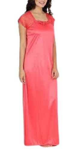 Peach Ladies Plain Nighty