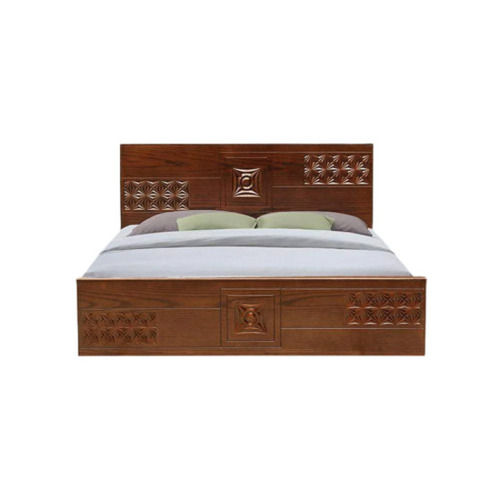 Machine Made Matt Finished Eco Friendly Solid Wooden Bed For Indoor Furniture Use