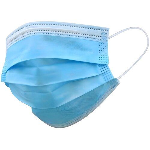Protects From Viruses And Bacteria Plain Dyed Non Woven 3 Ply Face Mask