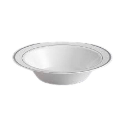 Round Shape Plain White Plastic Bowl Hardness: Rigid