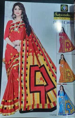 Skin Friendly Casual Wear And Washable Printed Pattern Cotton Saree at Best Price in Kolkata Bhanwarlal Mulchand