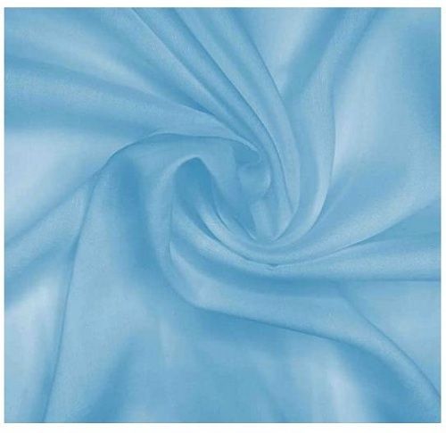 Sky Blue Color Cotton Silk Fabric