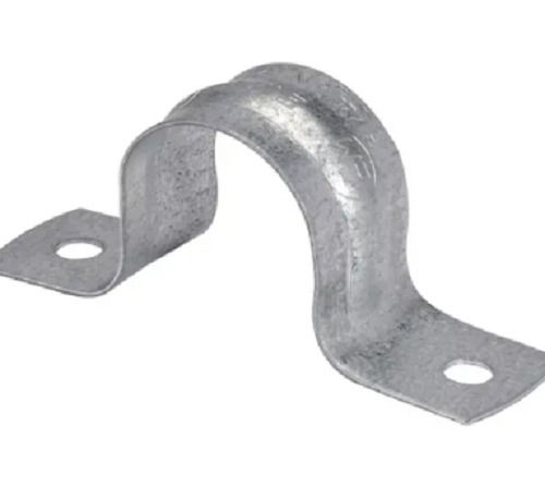 Silver 2X1.2X2 Inch Galvanized Iron Saddle Clamp For Industrial Usage 