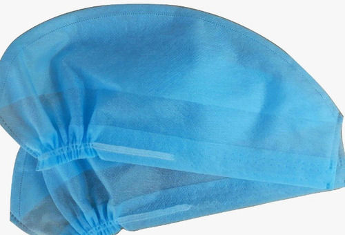 Blue 32.7 Cm Sterilized Cotton Disposable Surgical Cap For Hospital Usage