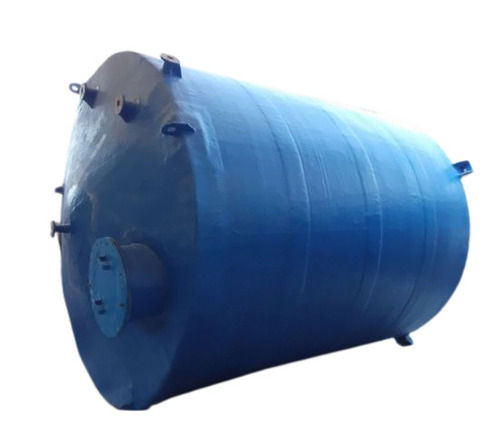 Blue 50000 Liter Capacity 4 Mm Thick Round Frp Tank For Industrial Use