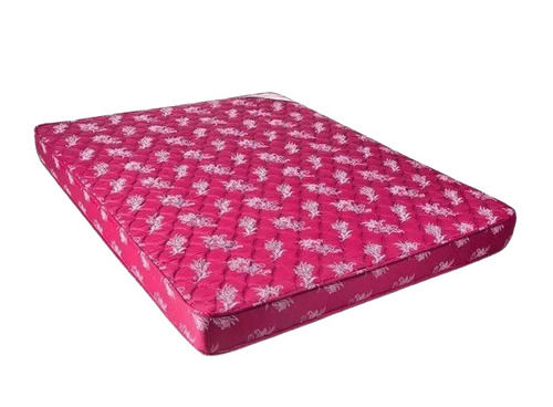 Red 6 Inch Thick Rectangular Polyester Fabric Double Bed Mattress