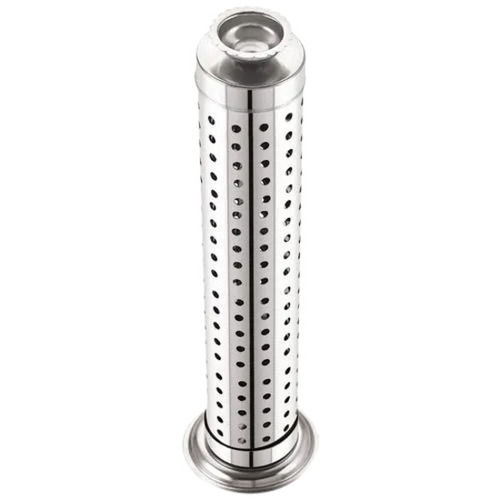 Silver 8 Inches Galvanized Straight Stainless Steel Round Agarbatti Stand