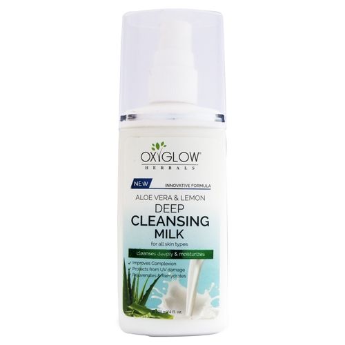 Lotion Oxyglow Herbals Deep Cleansing Milk For All Type Skin |Removes | Makeup &Impurities| Nourishes Skin | Makeup Remover-120 Gm