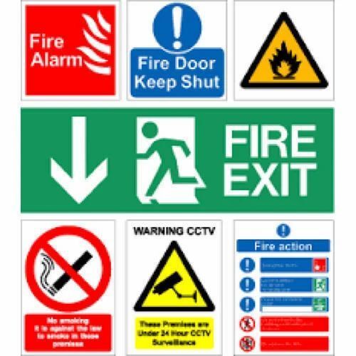 Multi-Color Durable Acrylic Safety Signage For Commercial Uses