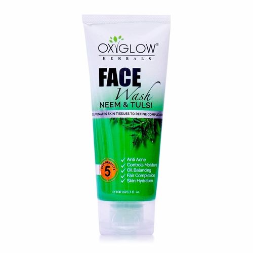 Face Wash Oxyglow Neem Tulsi Facewash For Acne Prone Skin| Controls Oil, Cleanses & Prevents Pimples