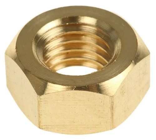 Golden 1.8 Inches Full Threaded Corrosion Resistance Polished Brass Hex Nut