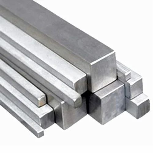 Silver 12.3 Mm Thick Polished Finish Aluminium Square Bar For Construction Use