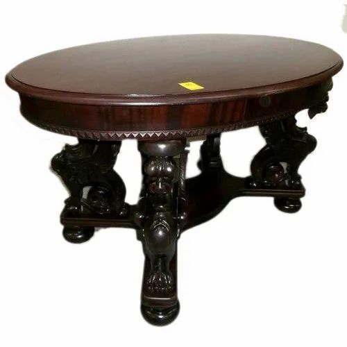 Machine Made 15.8 Kilogram Water Resistance Eco Friendly Polished Wooden Center Table