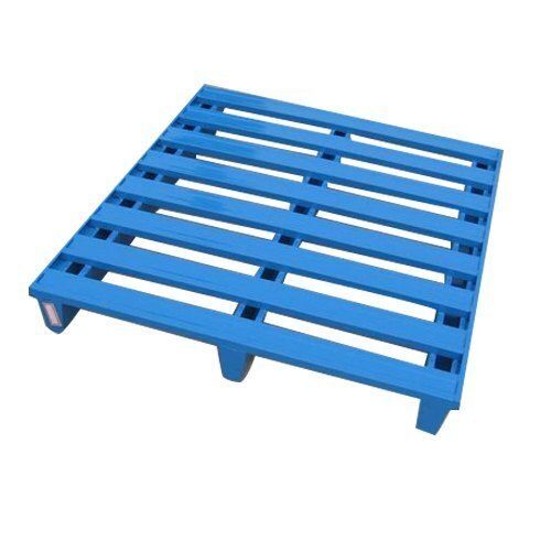 Blue 40X25X3 Inches Corrosion Resistance Paint Coated Mild Steel Pallet