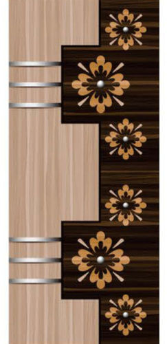 Dark And Light Brown 7X3 Foot Rectangular Glossy Laminated Digital Printed Designer Door Skin