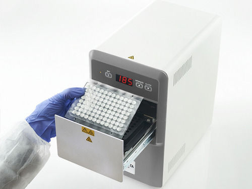 Laboratory Semi-Automatic Plate Sealer - Electric Driven, Sealing Temp 100°C to 190°C, 0.5 to 10 Sec Sealing Time | Ideal for Uniform Microplate Sealing, 1 Year Warranty, White Color, Suitable for Low to Medium Throughput