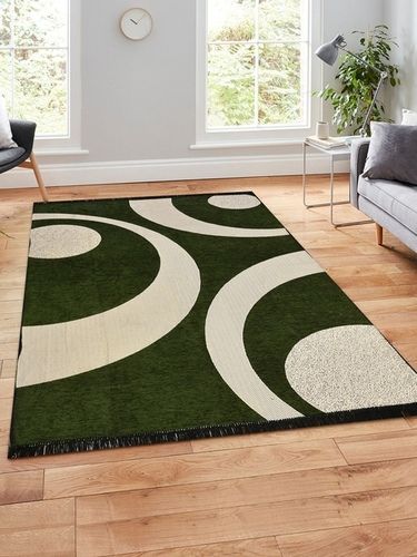 Multitex Velvet Ethnic Design Carpet - Green