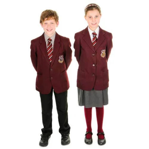 Skin Friendly Full Sleeves School Uniform Blazer For Kids