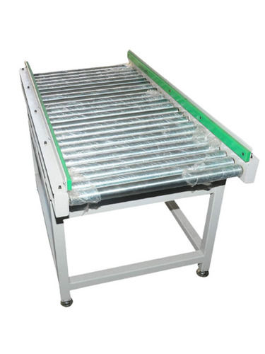 Silver Stainless Steel Heat Resistant Live Powered Roller Conveyor For Industrial Use