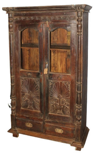 Termite Resistance Eco Friendly Polished Antique Wooden Wardrobe