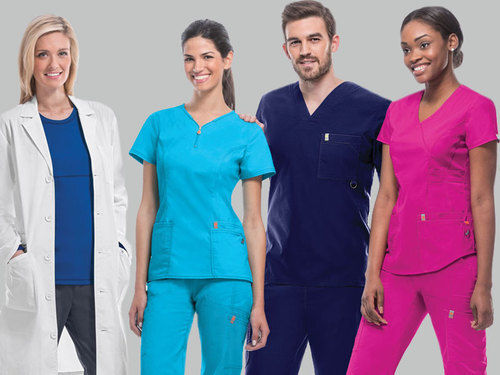 Unisex Half Sleeves Staff Uniform For Hospital And Clinic