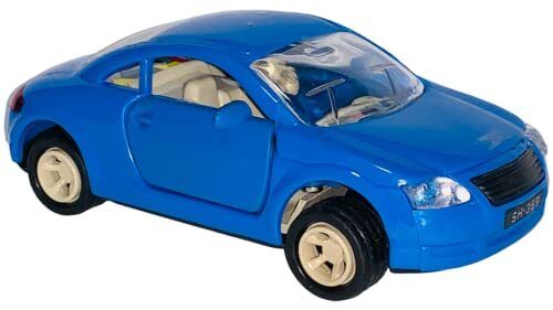 Blue 13X8X6 Centimeters Plain Abs Plastic Toy Car For Kids Playing Use