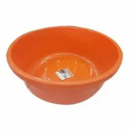 Orange 20 Liter Capacity 28 Inches Round Plain Glossy Finished Plastic Ghamela