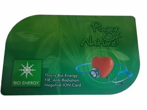 Green 4.3 Mm Thick Gemanium Bio Energy Card For Anti Radiation Use