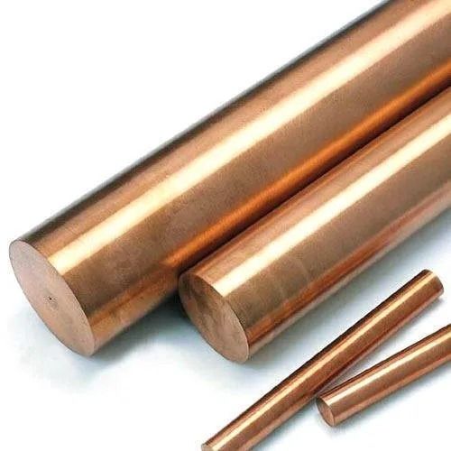 Golden 42 Mm Thick Hot Rolled Mirror Polished Round Beryllium Copper Rod