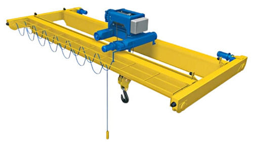 Yellow 440 Voltage Electric Double Beam Eot Crane For Industrial Use