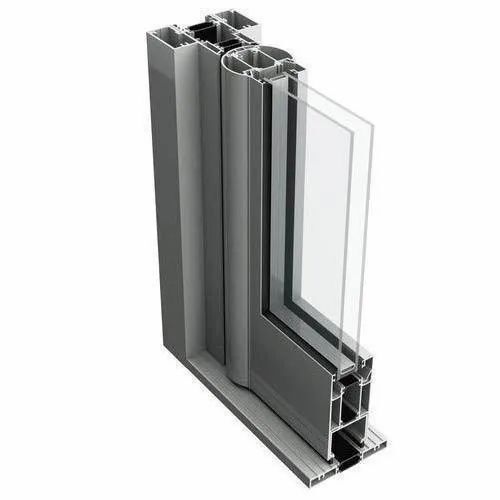 Silver 5.2Mm Thick Corrosion Resistance Powder Coated Aluminium Door Profile