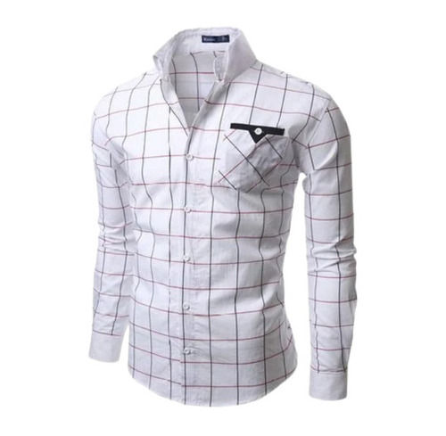 Full Sleeves And Straight Collar Check Cotton Mens Casual Shirt Age Group: Adults