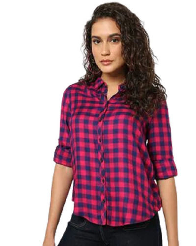 Casual Wear Full Sleeves Check Pattern Ladies Shirt Age Group: 18 To 30