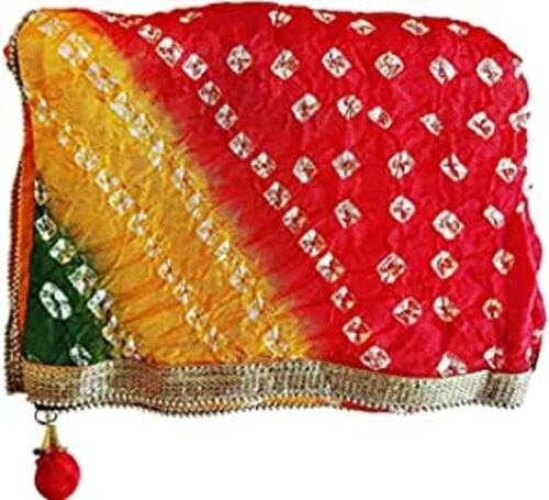 Ladies Stone Embroidery Bandhani Dupatta For Party Wear Occasion