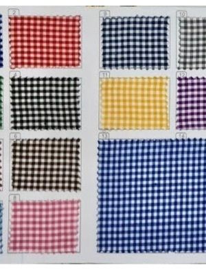 Multicolor School Uniform Check Shirting Fabrics For Unisex