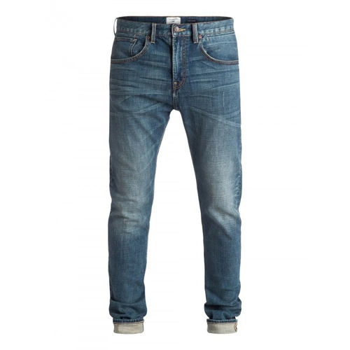 Plain Dyed Denim Jeans For Mens - Color: Blue