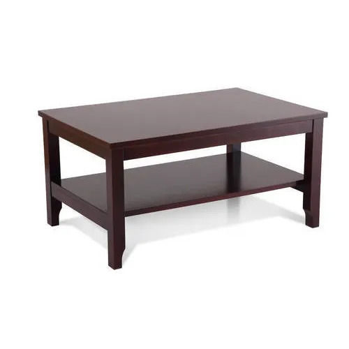 Rectangular Polished Finished Teak Solid Wooden Coffee Table