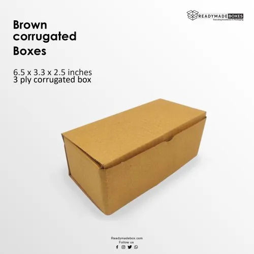 6.5x3.3x2.5 Inches 3 Ply Corrugated Box For Packaging Use