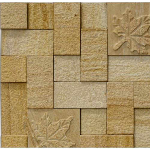 Rectangular Polished Finish Sandstone Carving Work By Yerma Tiles